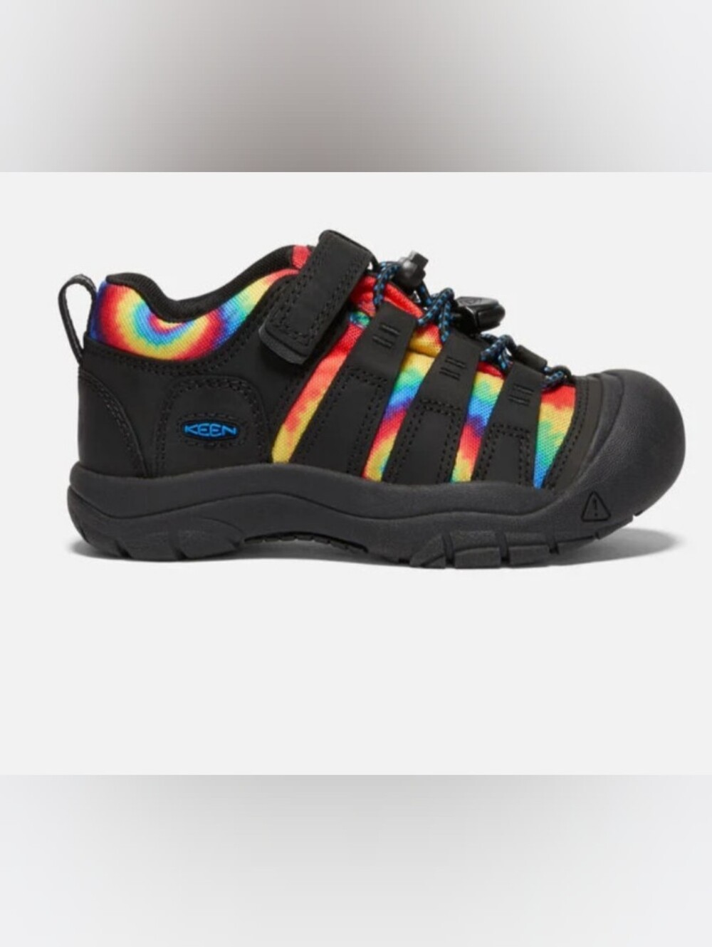 Keen Newport Kids Rainbow Tie Dye Black Sandal Shoes - Size 2